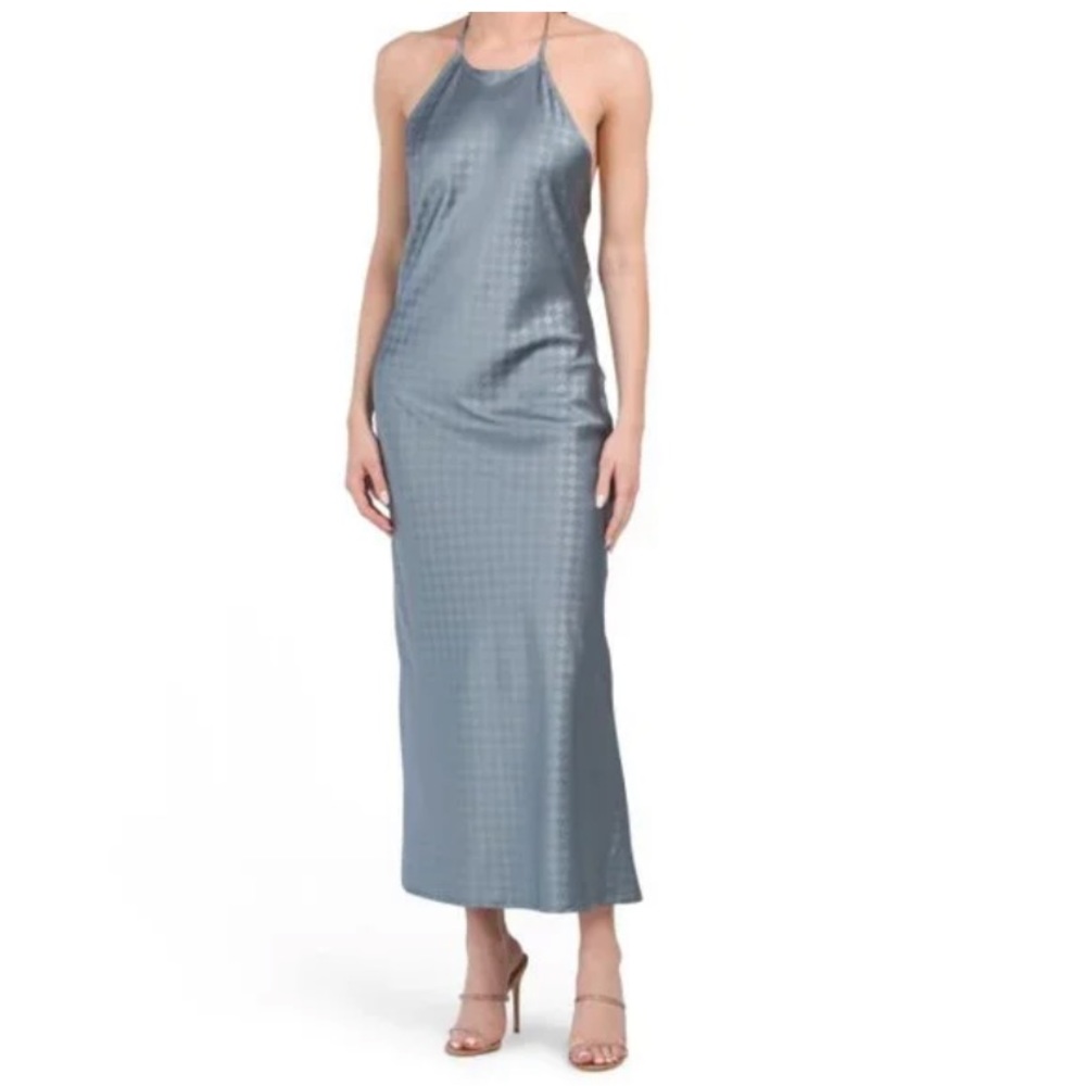 House of Harlow 1960 Checkerboard Blue Dress